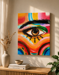 Handgemaltes Kunstwerk „The Eye of Mogador“ – Marokkanische Inspiration