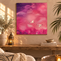 Handgemaltes Kunstwerk - pink Skies 🩷🕊️